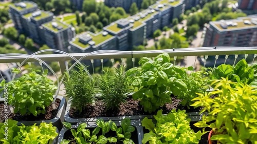 Urban Rooftop Garden Green Space.