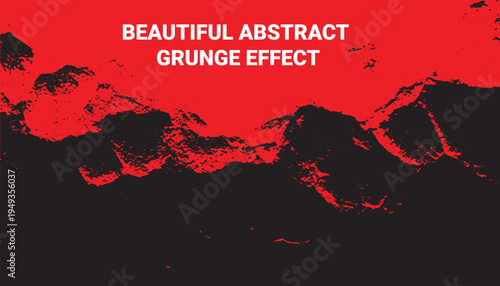 Beautiful Abstract Grunge Effect Red Black Background Texture