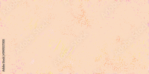 Pale peach abstract background with scattered speckles and light streaks