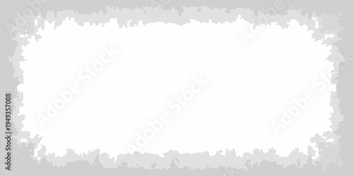 A textured ragged frame with a white interior and grey exterior