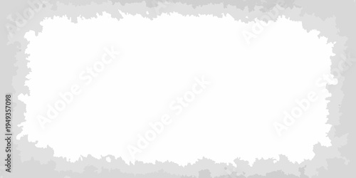 A distressed rectangular frame with a textured gray border