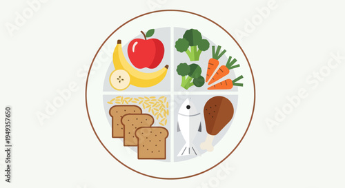 Healthy food on a plate.