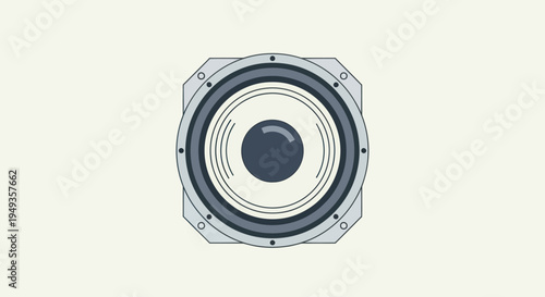 Closeup of a single loudspeaker.