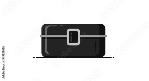 Black leather belt with silver buckle.