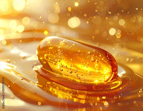 Golden capsule in liquid (1)