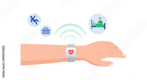 Smartwatch Remote Health Monitoring and Emergency Response System. Wearable Technology for Patient Safety & Medical Assistance.