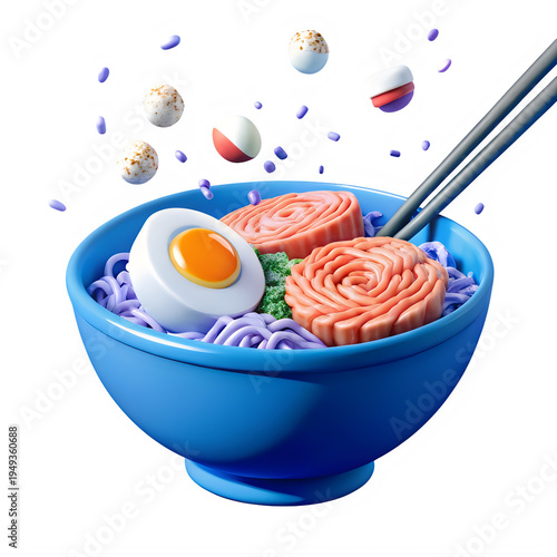A vibrant bowl of breakfast cereal with milk and a spoonful of granola isolated on transparent background