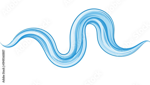 Blue wavy abstract line.