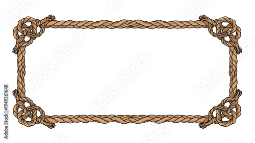 Brown Rope Border Frame.