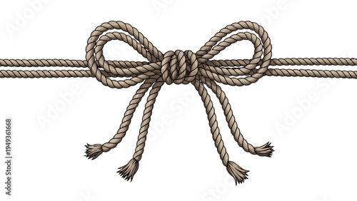Brown Rope Bow Knot.
