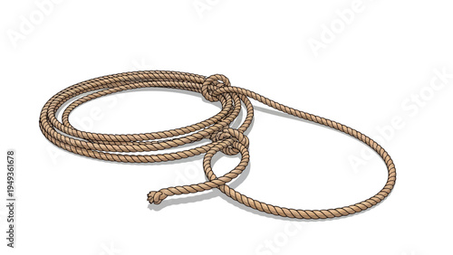 Brown Rope Coiled Object.