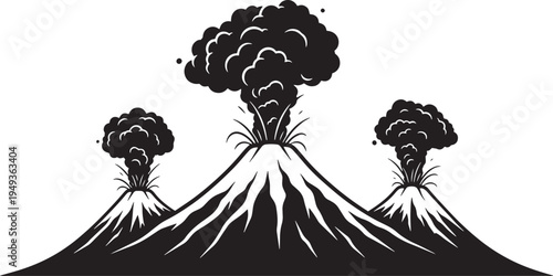 Volcanic Landscape Erupting in Intensity