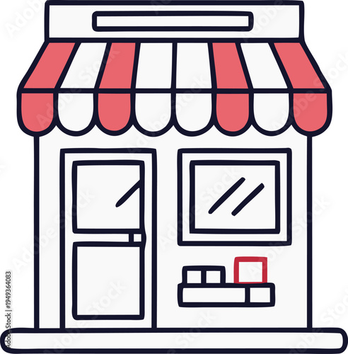 Retail Store Shop Icon – Local Business Storefront Vector