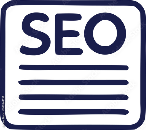 SEO Document Icon – Search Engine Optimization Content Vector