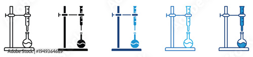 Laboratory test icon set in multiple styles
