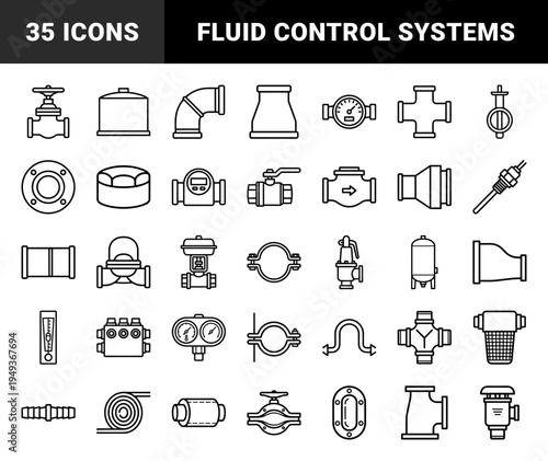 Industrial plumbing and fluid control systems featuring technical monoline schematics for mechanical engineering and water management diagrams.