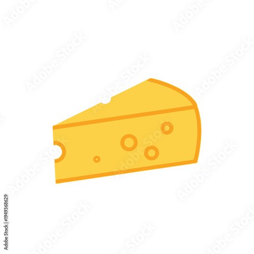 A wedge of cheese is shown.