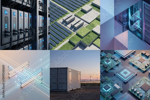 Innovative energy solutions with solar technology integration showcasing sustainable power generation potential enhanced by advanced data architecture in a vibrant digital era
