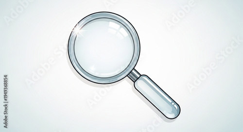 Magnifying Glass Tool for Close Examination and Discovery.