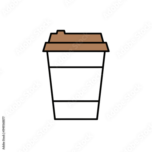 Disposable coffee cup with lid.
