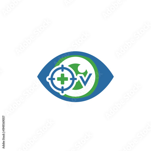 Medical eye vision logo symbol.