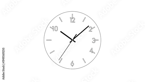 Simple Black Clock Face.
