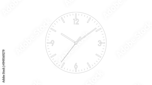 White Analog Clock Face.