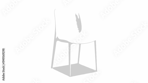 White Chair Isolated.