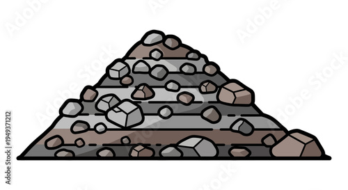 Pile of Various Sized Stones.