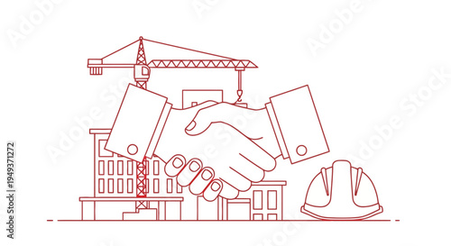 Handshake Construction Business Partnership Deal.