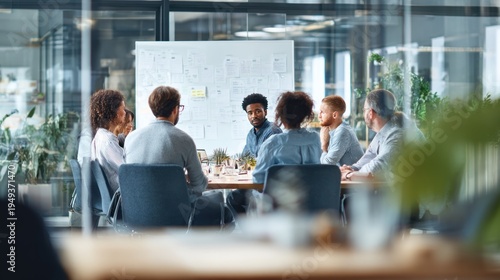 Business team meeting in modern office