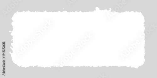 Abstract white rectangular shape on a neutral gray background