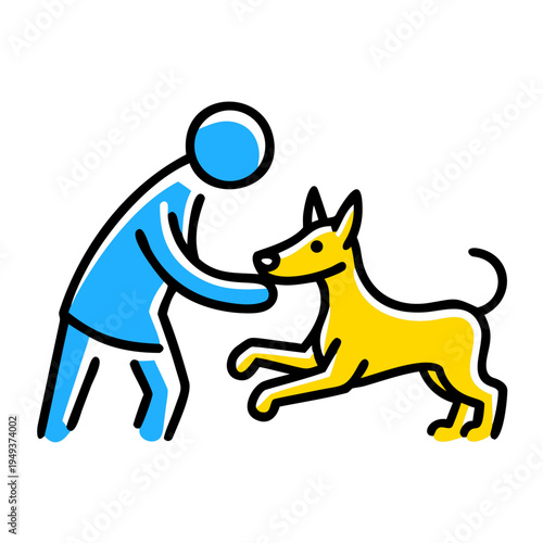 Doberman playing kid, happy child interacts with energetic pet. Doberman playing kid, active dog and young person bond during outdoor recreation. Doberman playing kid concept for family pet ownership.