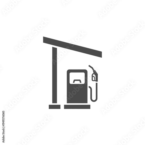 Gas pump fuel nozzle station.