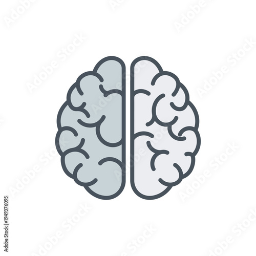 Brain Icon Human Cerebral Organ.