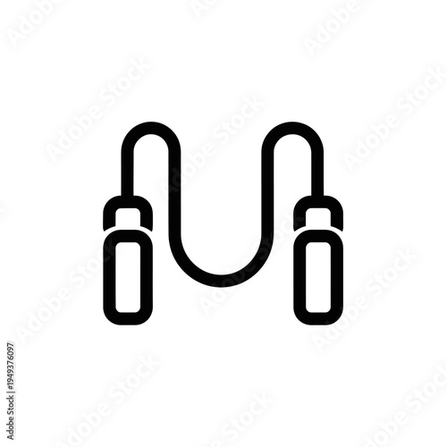 Black jump rope icon design.