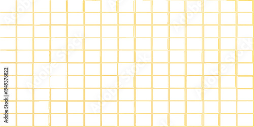 Seamless yellow and white geometric grid pattern with a textured square tile design for a modern architectural wallpaper backdrop