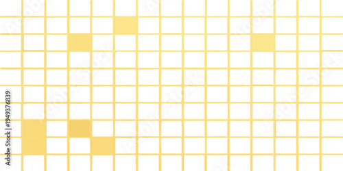 Seamless abstract background featuring a geometric pattern of yellow and brown mosaic square tiles in a 3d vector grid design for an artistic wallpaper backdrop