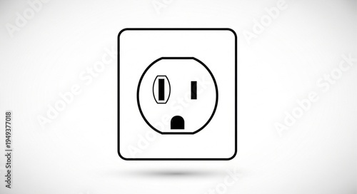 Electrical Outlet Illustration - A Simple and Clean Design.