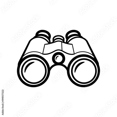 Binoculars Outline Icon vector illustration