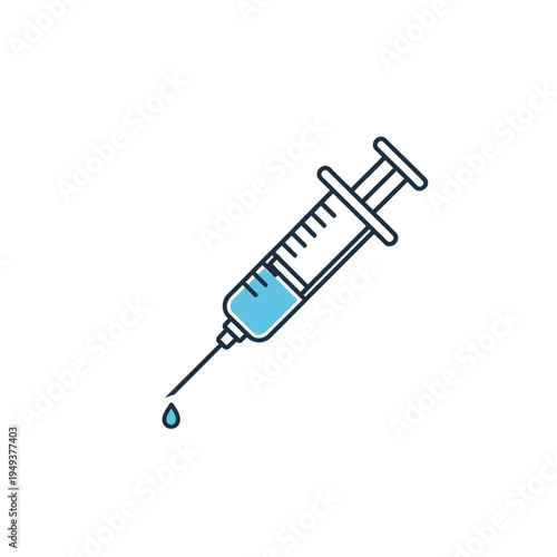 Medical Syringe with Liquid Injection.