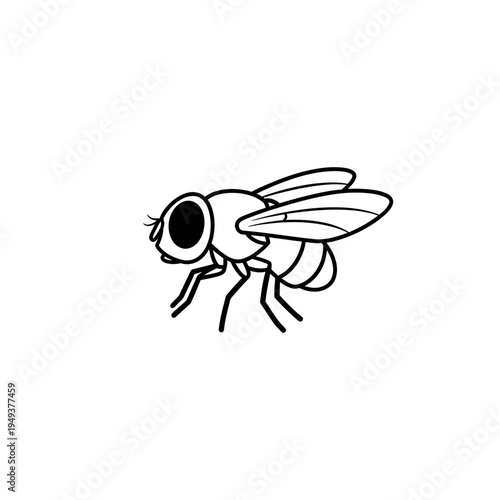 Cute Cartoon Fly vector illustration