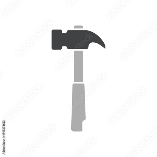 Black and gray hammer tool closeup.