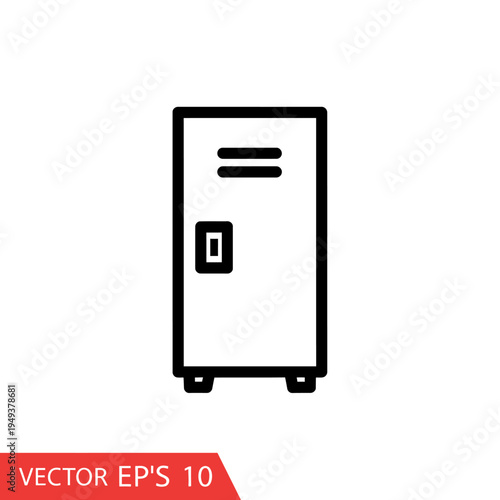 Simple line drawing of a safe.