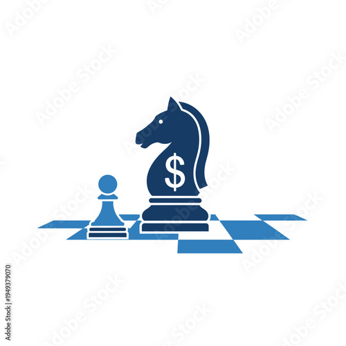 Chess pieces on a board game.