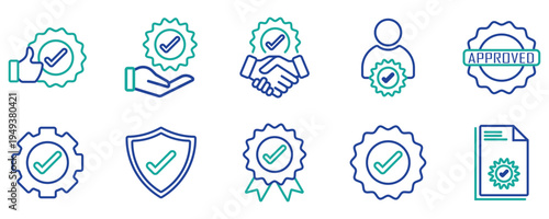 Verified Service and Customer Satisfaction Icons