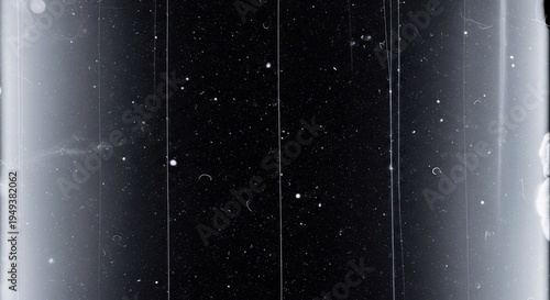  Starry Night Sky With Vertical Light Striations and Barely Visible Lunar Glow.