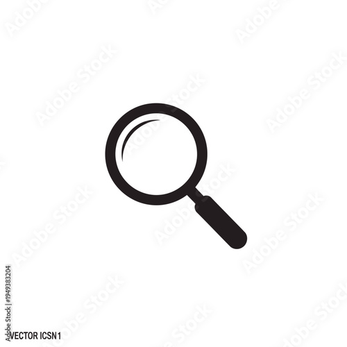 Magnifying glass with handle closeup.