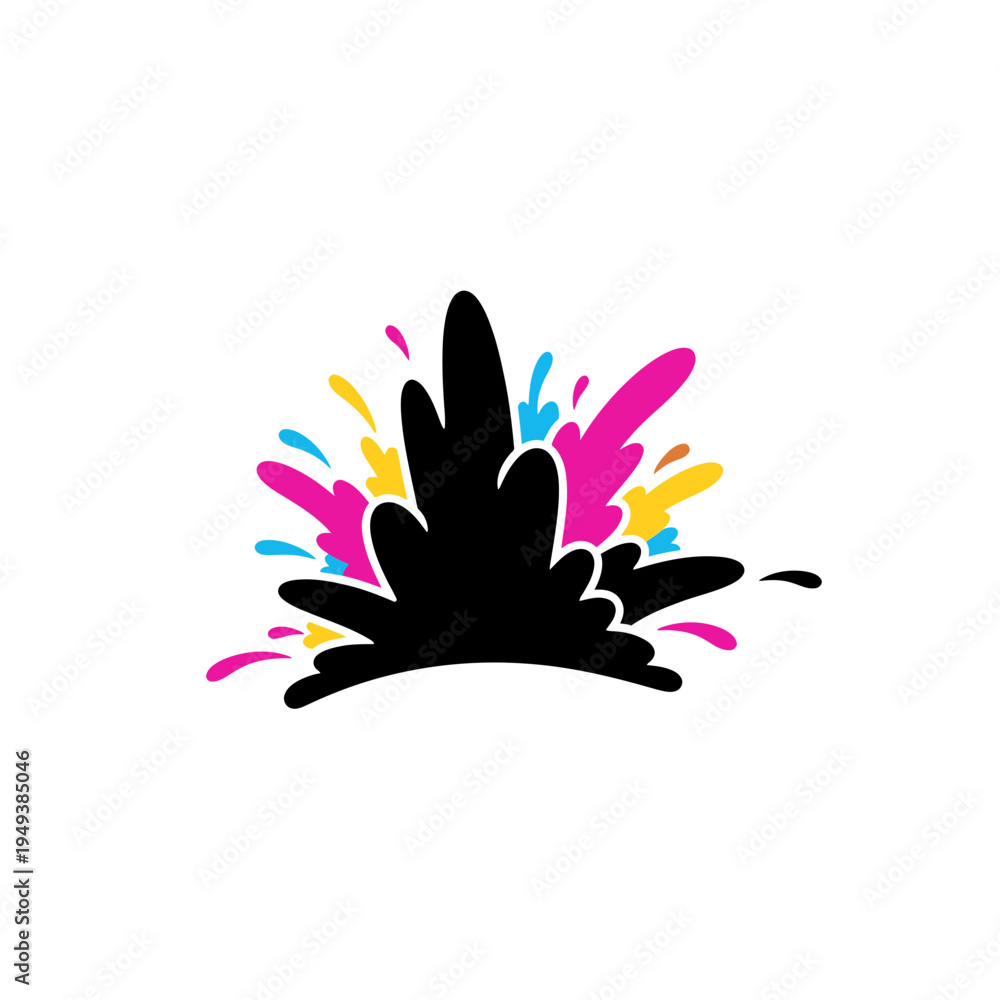 Fototapeta premium Colorful Abstract Splash Vector Design vector illustration