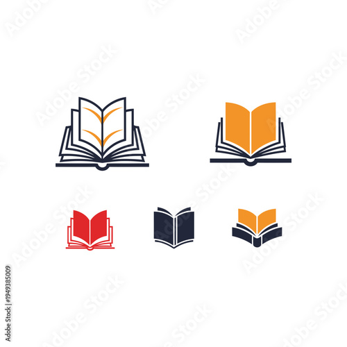 Book Icons Set vector illustration